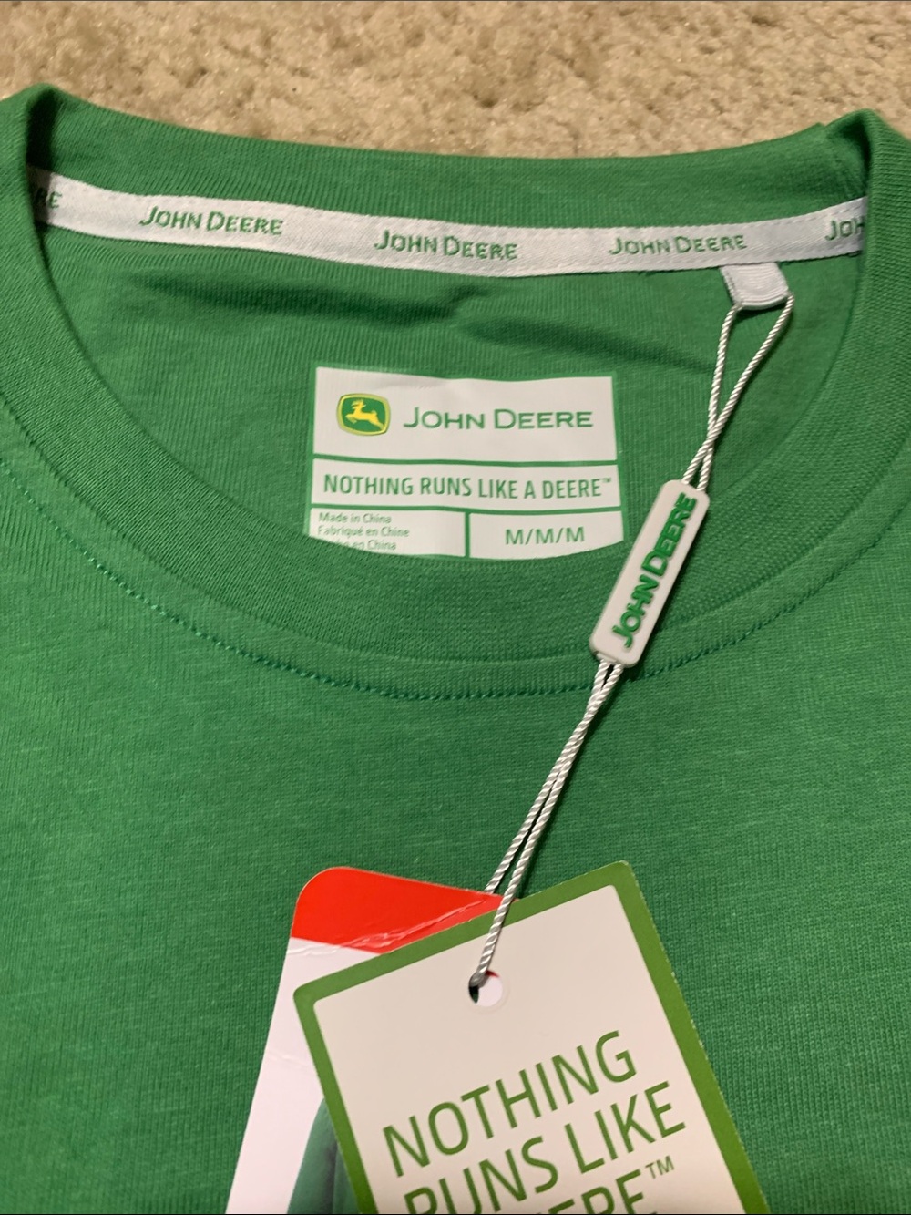 John Deere Green Long Sleeve Shirt with Logo - Picture 2 of 7